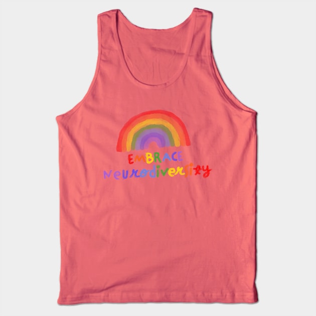 Embrace Neurodiversity Autism Awareness Rainbow Tank Top by Inspyre